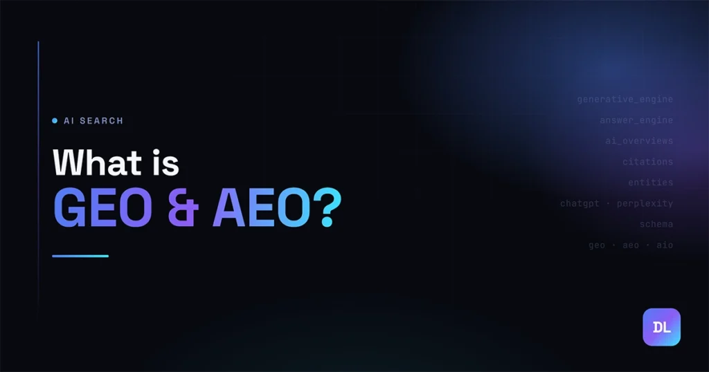 What is GEO and AEO. A 2026 guide to AI search by Digital Lamar