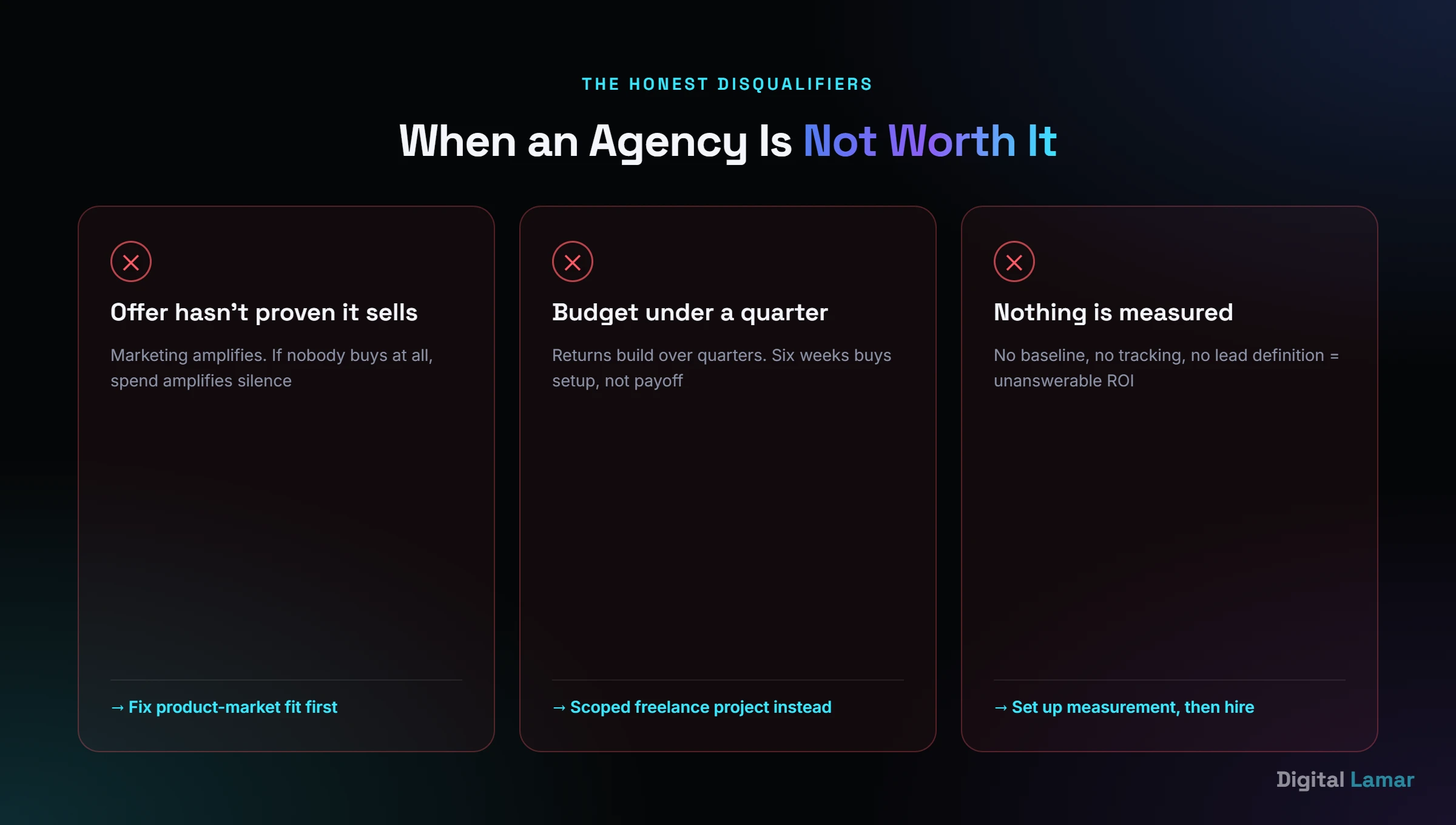 Three situations where hiring a digital marketing agency is not worth the money